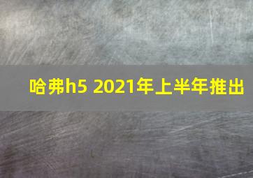 哈弗h5 2021年上半年推出